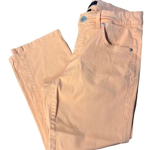Bandolino Coral/Peach Stretch Women’s Capri Crop Jeans Size 10 Missy - Picture 3 of 10